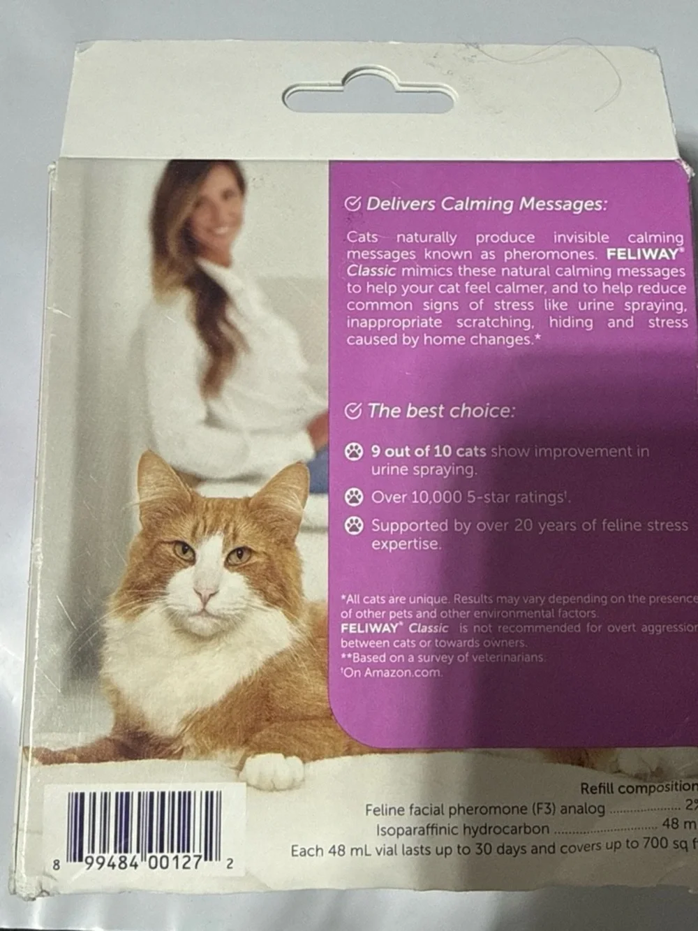 FELIWAY Classic Calming Cat Diffuser - Purple/White